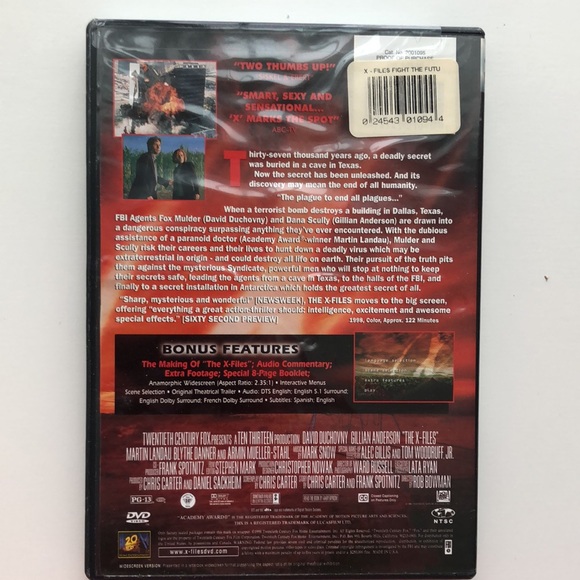 4/$20 The X Files Fight The Future DVD - Picture 2 of 5